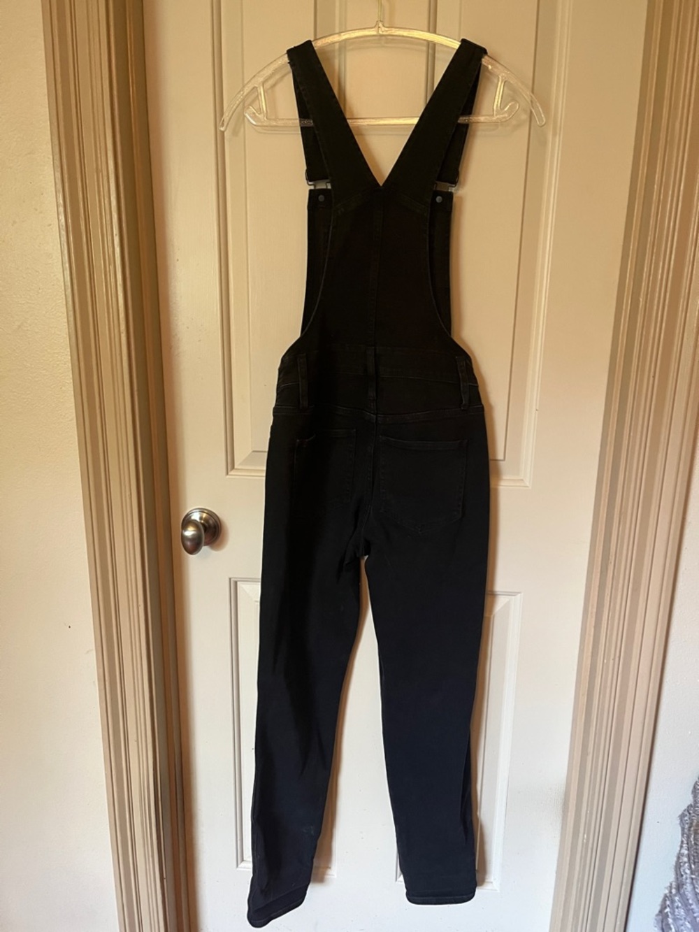 Madewell Black Denim Overalls with Adjustable Straps - Picture 2 of 9